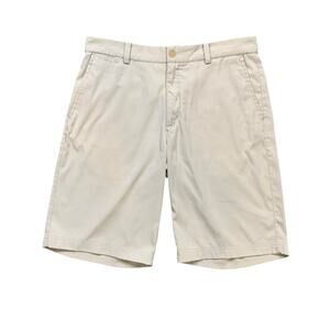 Nike Shorts Mens 32 Cream Golf Dri Fit Flat Front Tour Performacne Quick Dry